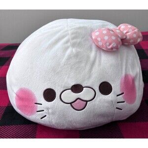 2019 Dokuzetsu Azarashi Large White Seal Plush with Bow Dreamy Banpresto